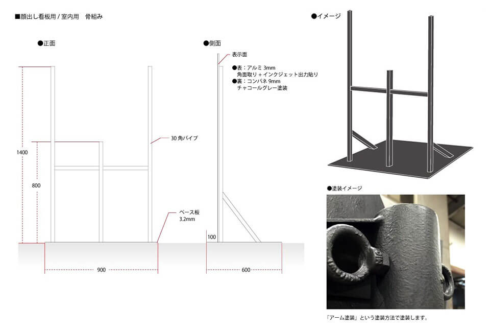 顔出し顔ハメ看板 設置型図面1