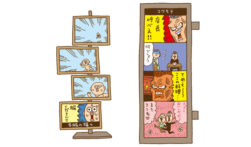 4コマ漫画看板